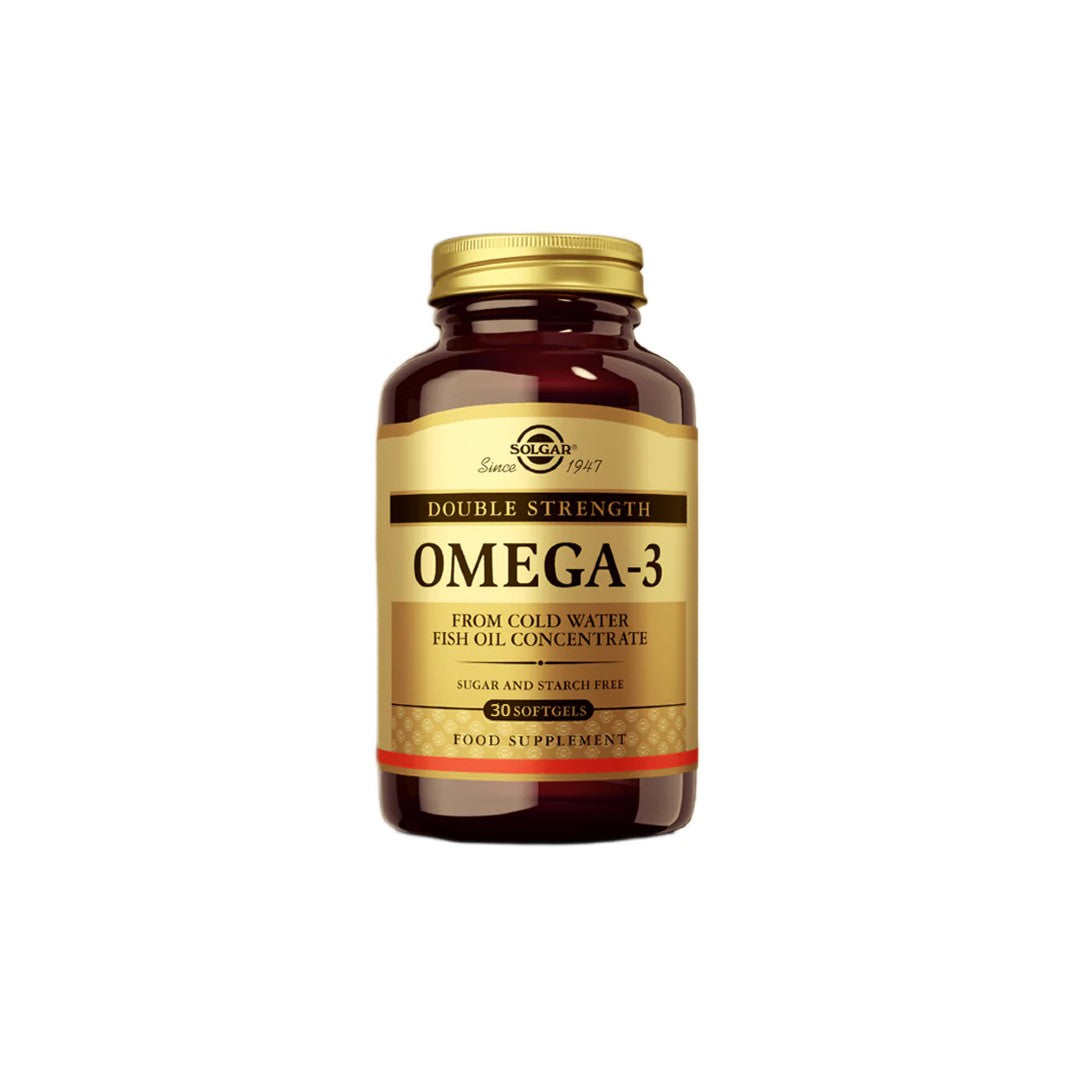 Omega-3-Fischöl mit doppelter Stärke aus Kaltwasserfischen, 30 Weichkapseln Solgar